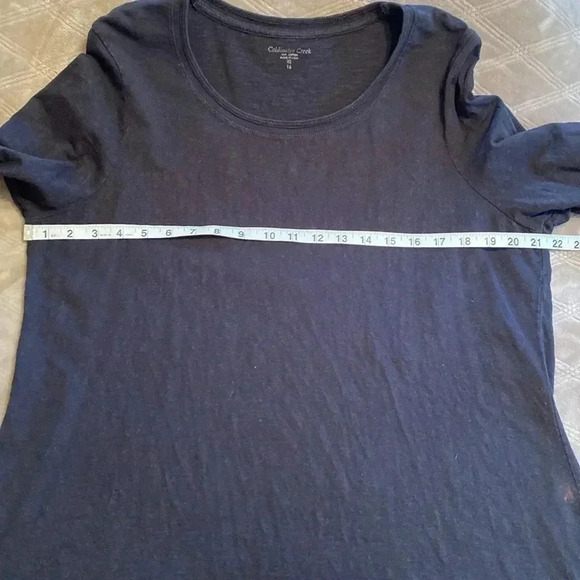 Coldwater Creek Black 3/4 Sleeve Top/Tunic in Size XL/16. - Picture 8 of 10